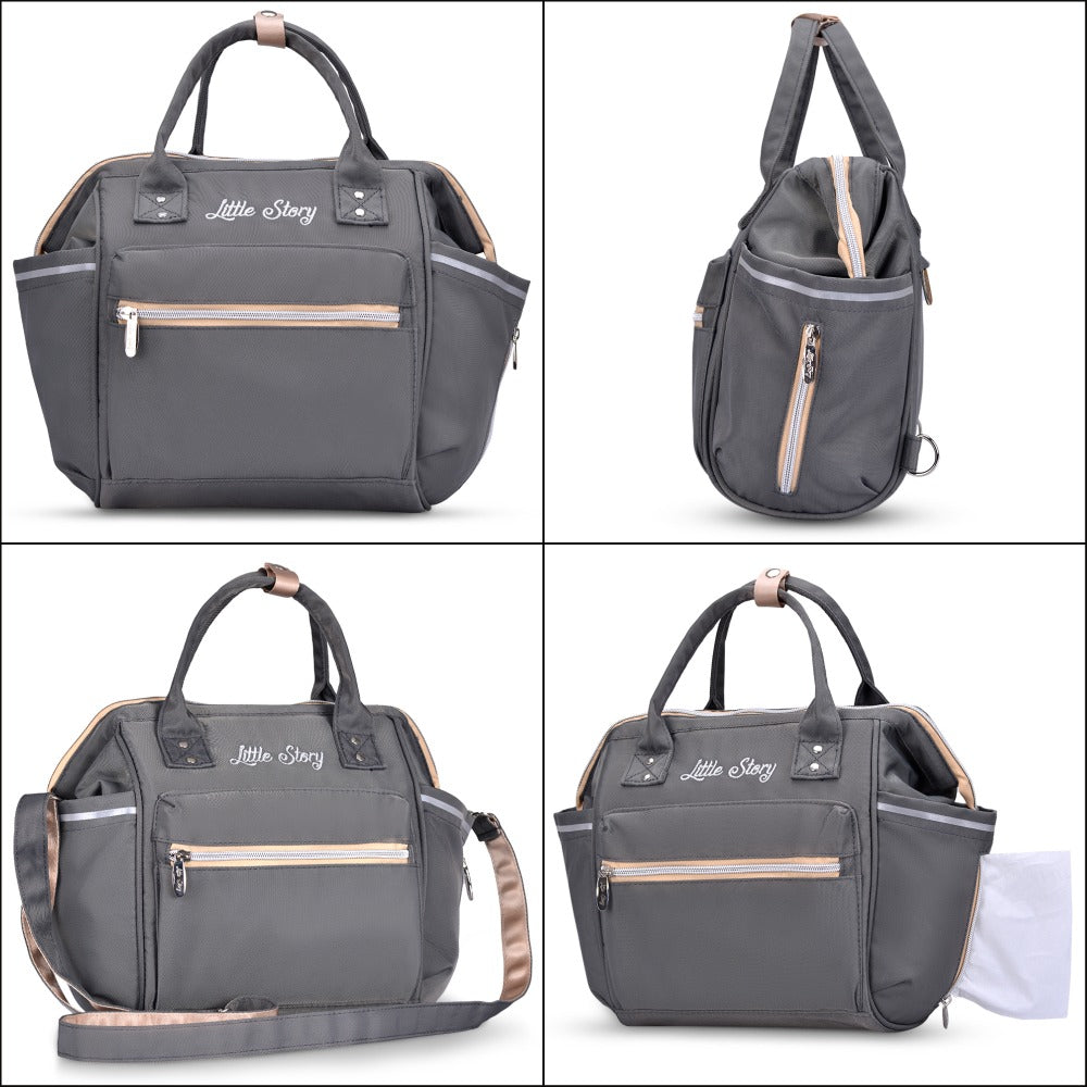 TEKNUM Reversible Trip Stroller w/Ace Diaper Bag - Grey