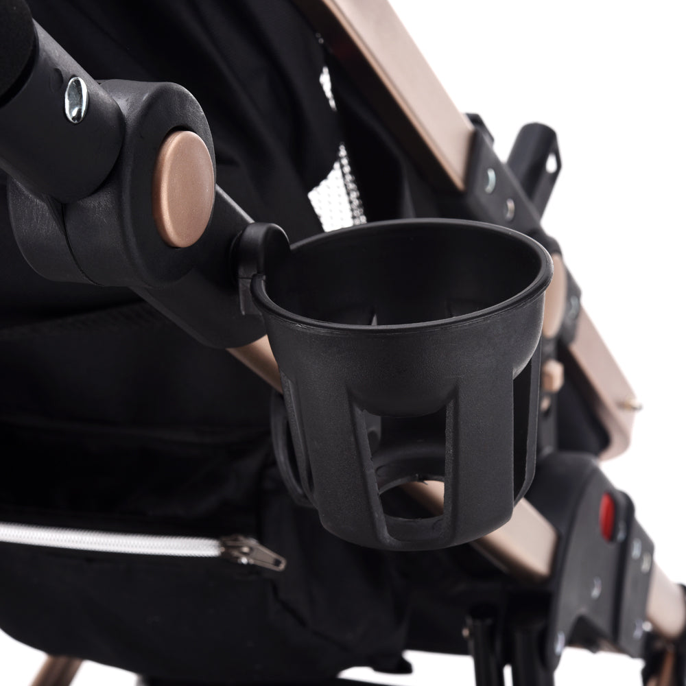TEKNUM 3 in 1 Pram stroller with SUNVENO Fashion Diaper Tote Bag - Wine