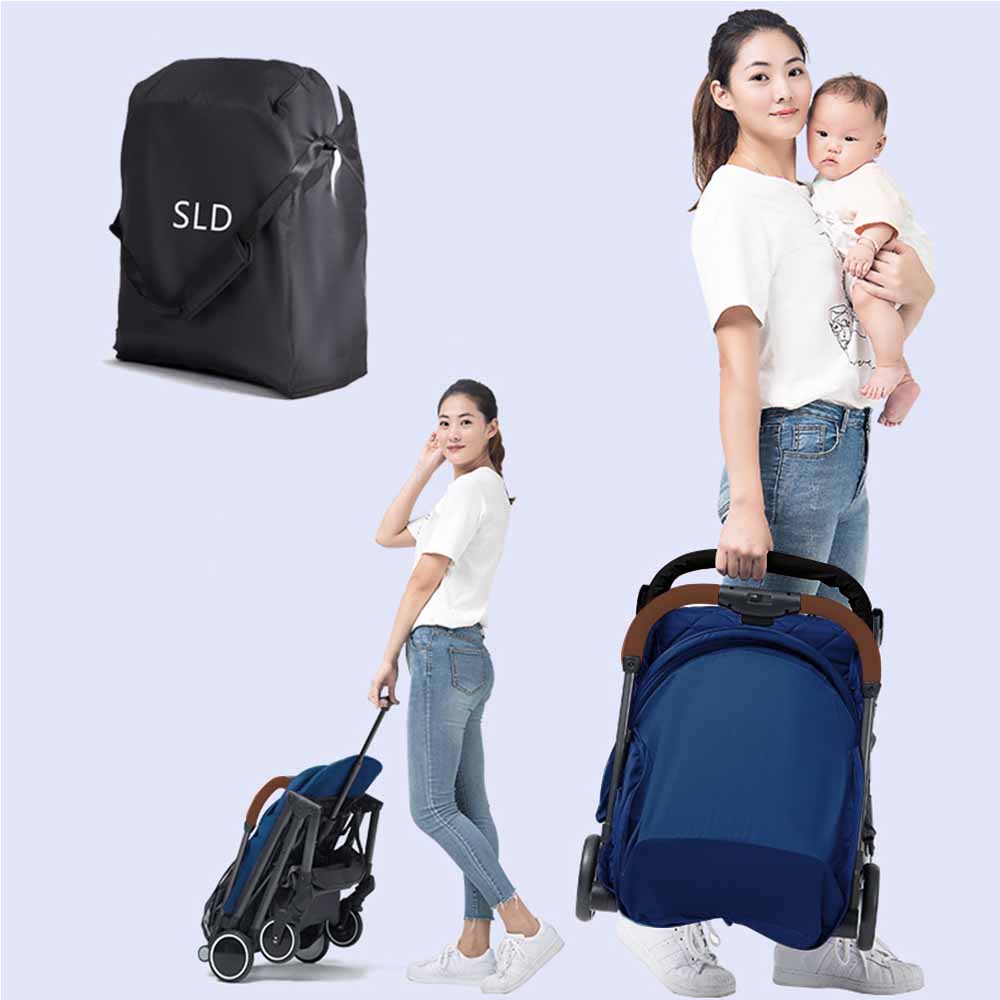 TEKNUM Travel Lite Stroller - Navy Blue + SUNVENO Diaper bag + hooks