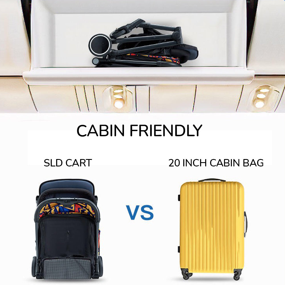 Travel Lite Stroller - SLD by TEKNUM with SUNVENO Styler Fashion diaper Bag - Black