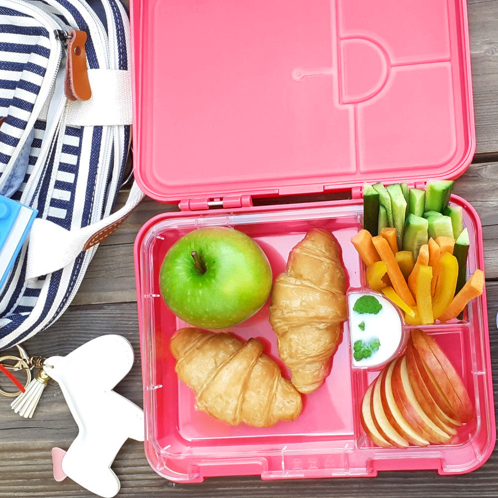 EAZY KIDS 6 & 4 Convertible Bento Lunch Box - Unicorn Pink