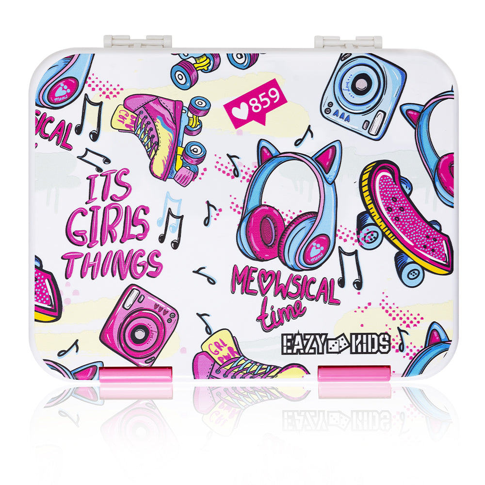 EAZY KIDS 5 & 4 Convertible Bento Lunch Box wt Sandwich Cutter Set - Its Girls Things