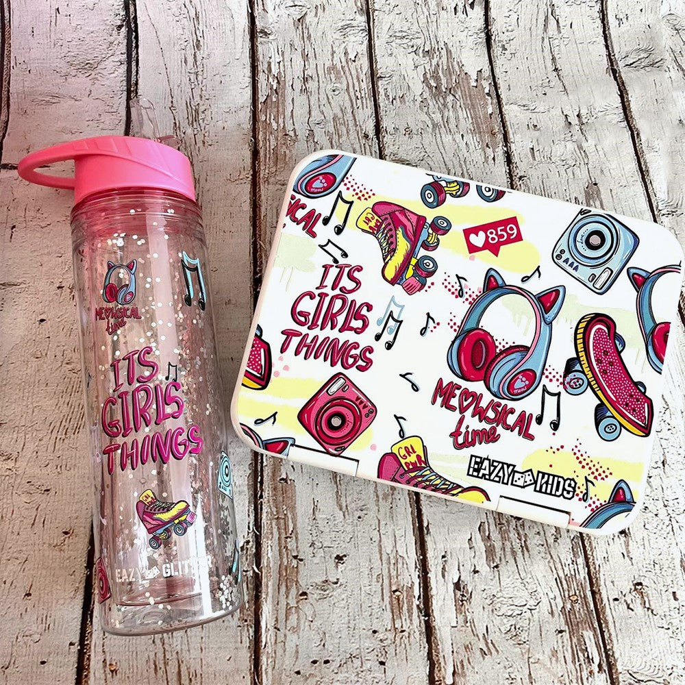 EAZY KIDS 5 & 4 Convertible Bento Lunch Box wt Sandwich Cutter Set - Its Girls Things