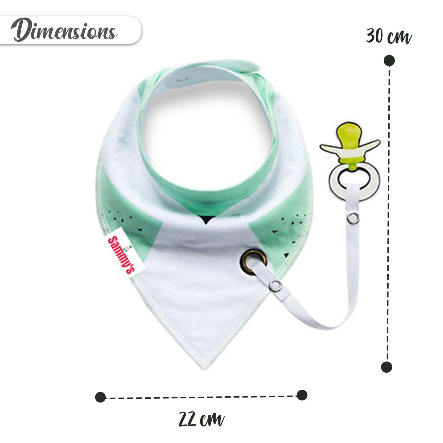 EAZY KIDS Bandana Drool Bibs Set of 2 – Organic Cotton - Orange Green