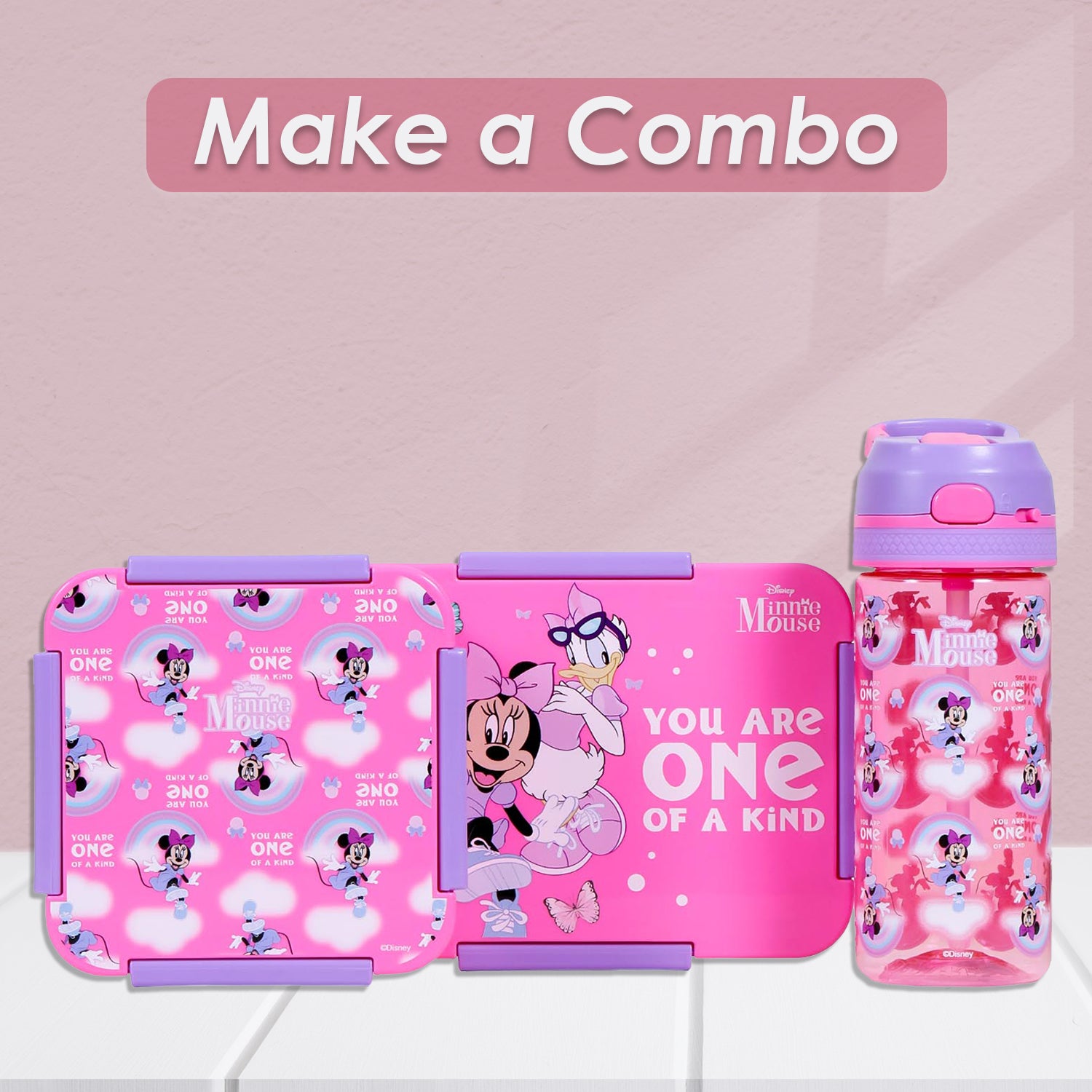 Disney Minnie Mouse Snack/Lunch Box - Pink (650ml)