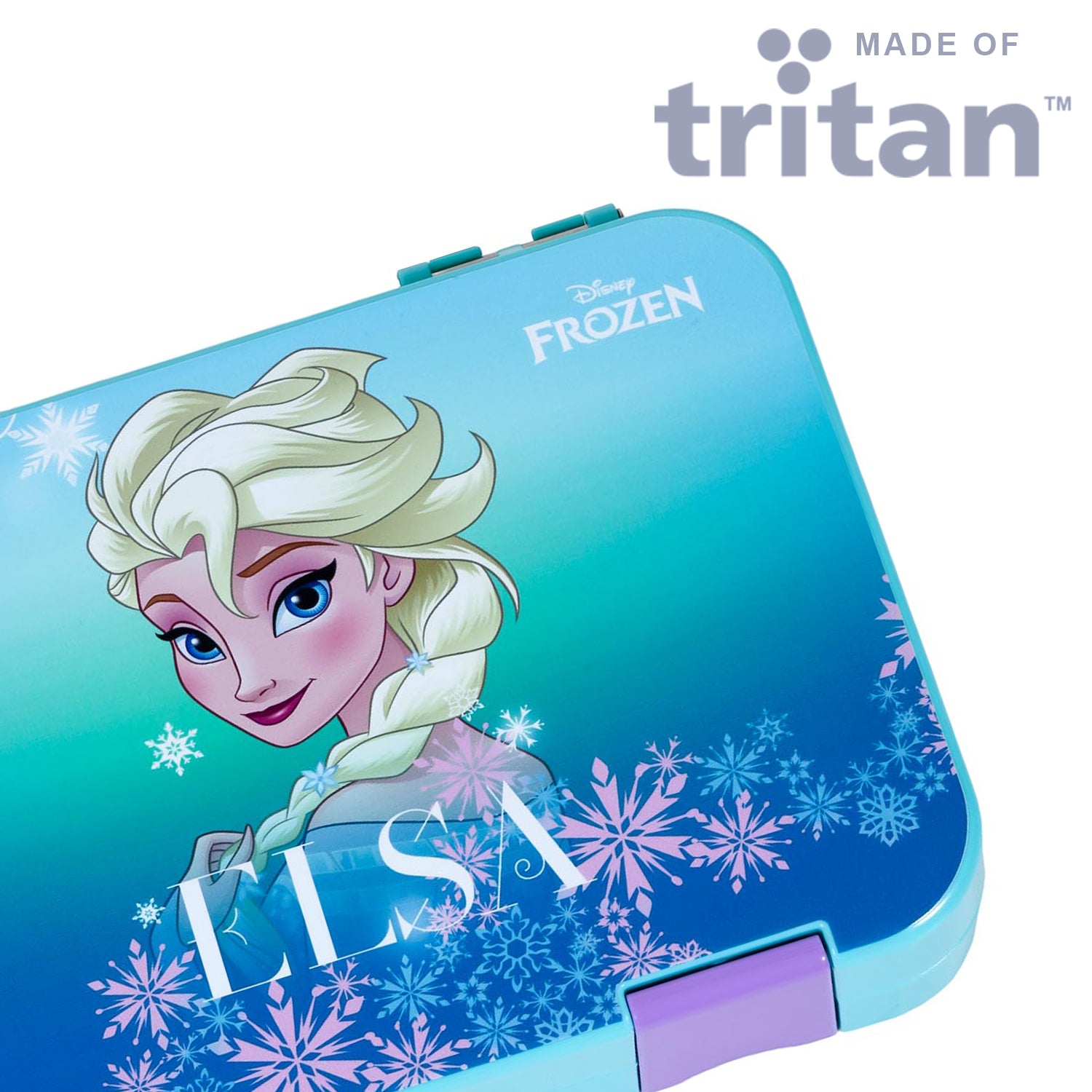 Disney Frozen Princess Elsa 6/4 Compartment Convertible Bento Tritan Lunch Box - Blue