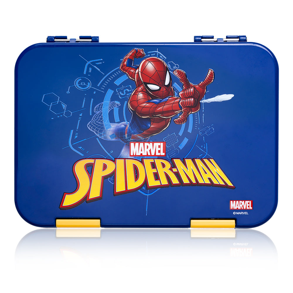 Marvel Spider - Man 6/4 Compartment Convertible Bento Tritan Lunch Box - Blue