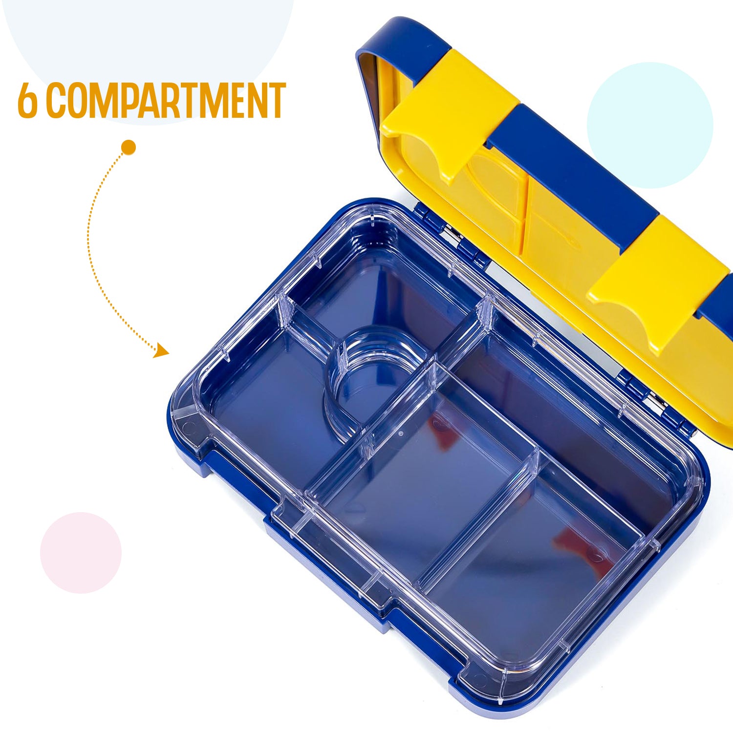 Marvel Spider - Man 6/4 Compartment Convertible Bento Tritan Lunch Box - Blue