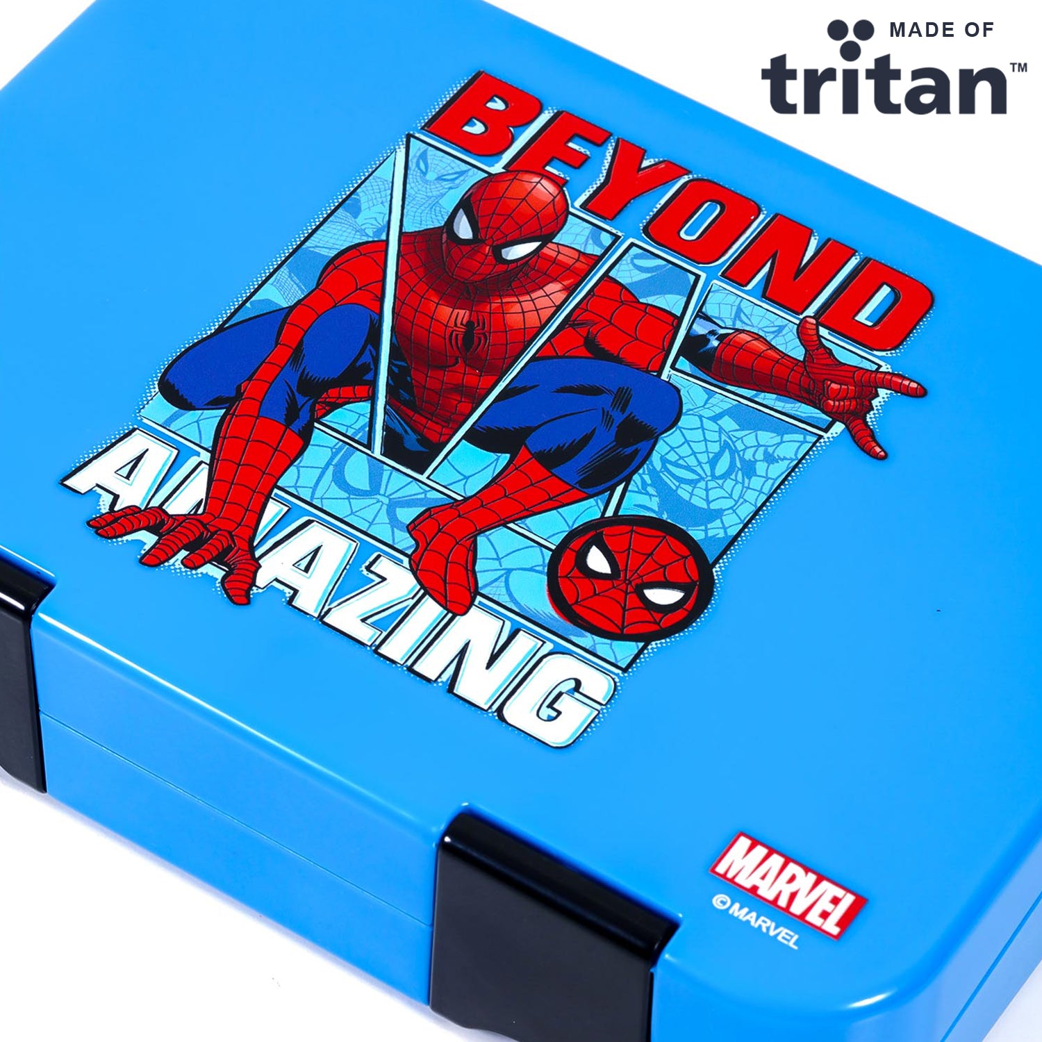 Marvel Beyond Amazing Spider Man 6/4 Compartment Convertible Bento Tritan Lunch Box - Blue
