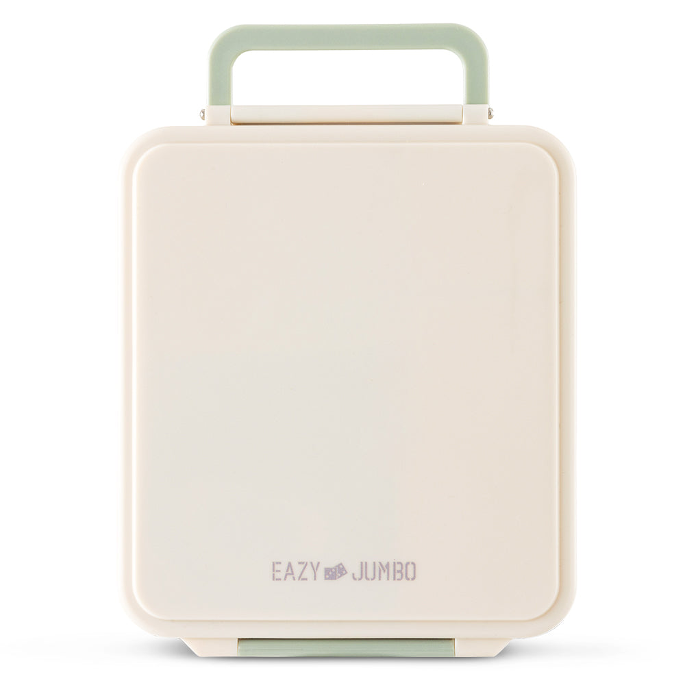 Eazy Kids Personalized Jumbo Bento Lunch Box w/Thermos & Dip Jar- Ivory
