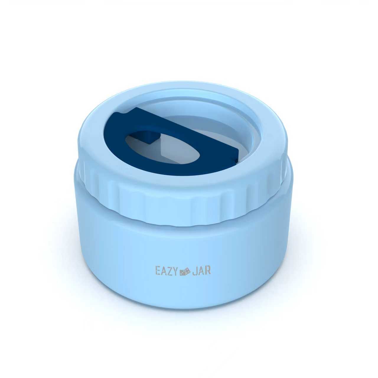 Eazy Kids Jumbo Bento Lunch Box w/Thermos & Dip Jar- Blue