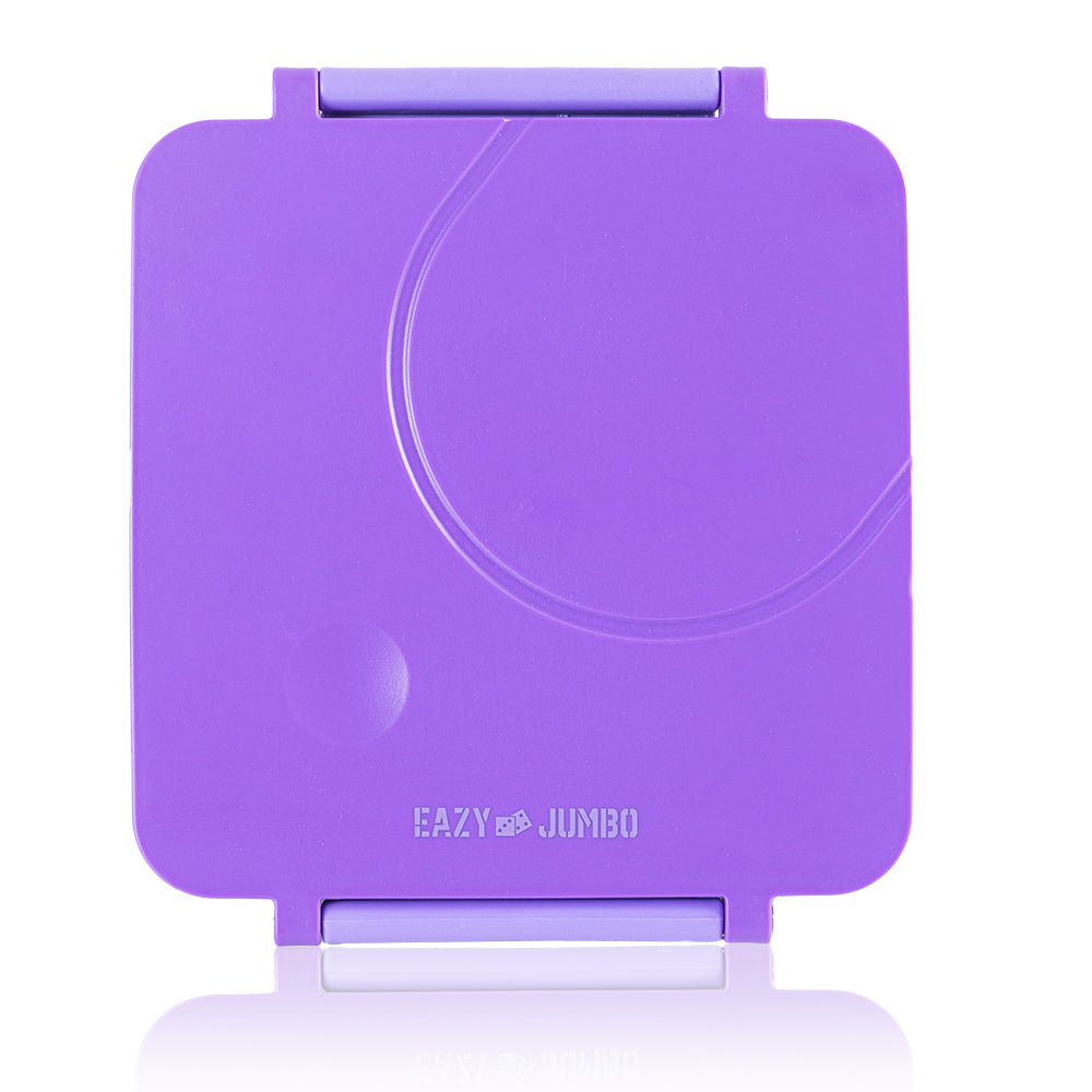 EAZY KIDS Jumbo Bento Lunch Box Set w/Steel Food Jar, Ice Pack & Insulated Lunch Bag – Purple