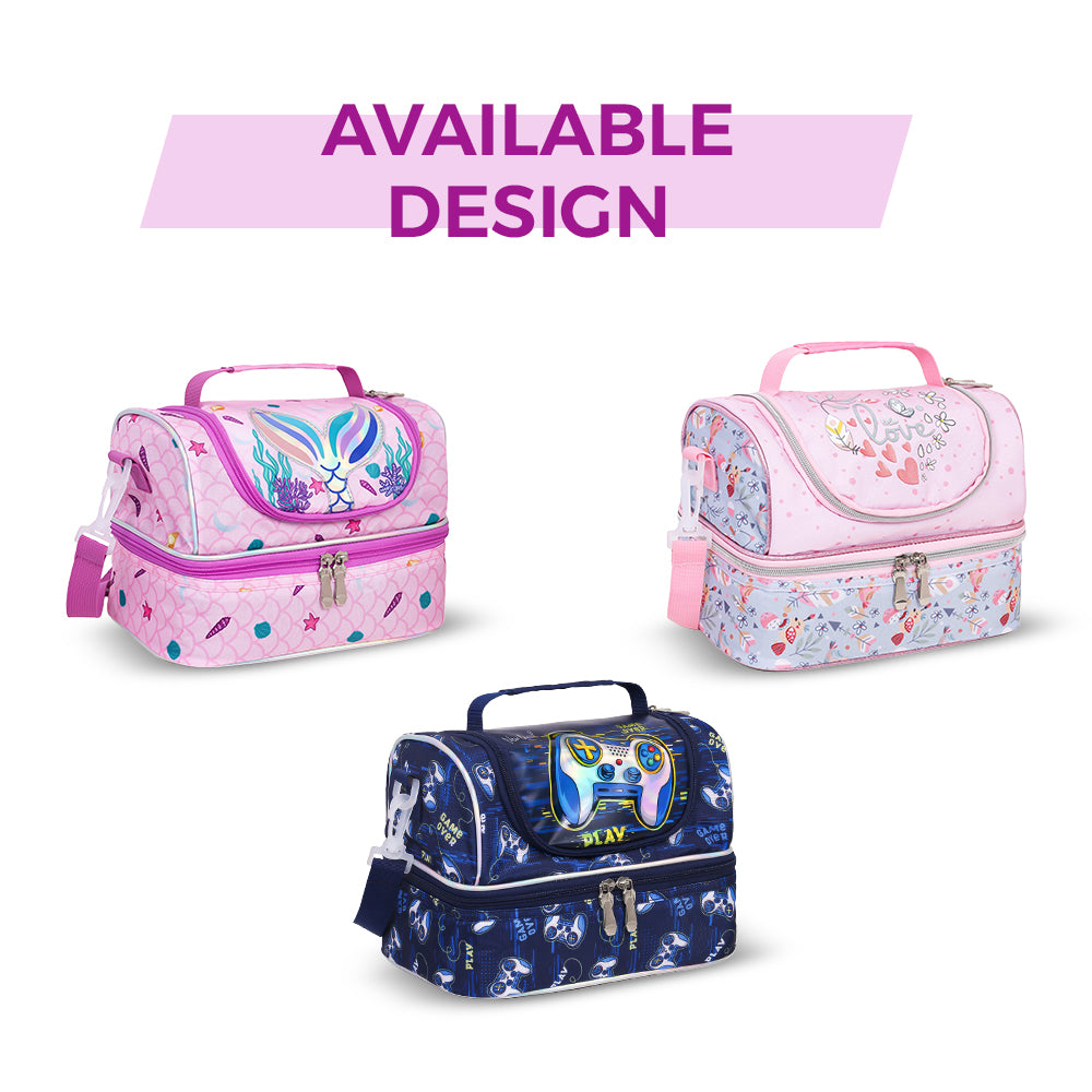 EAZY KIDS Dual Compartment Lunch Bag Mermaid - Purple