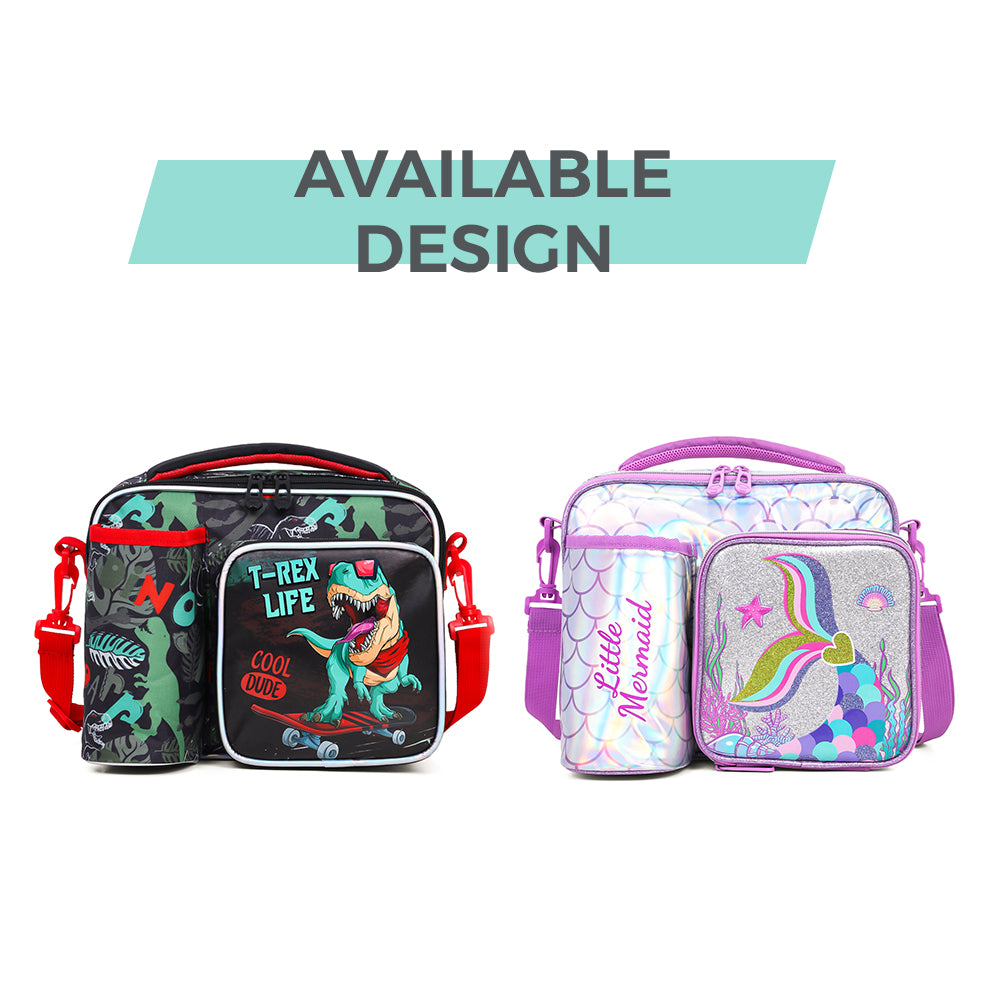 EAZY KIDS Bottle/Lunch Bag Dinosaur - Green