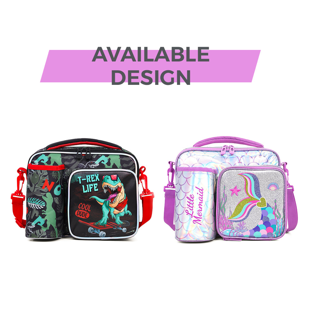 EAZY KIDS Bottle/Lunch Bag Mermaid Chrome - Purple