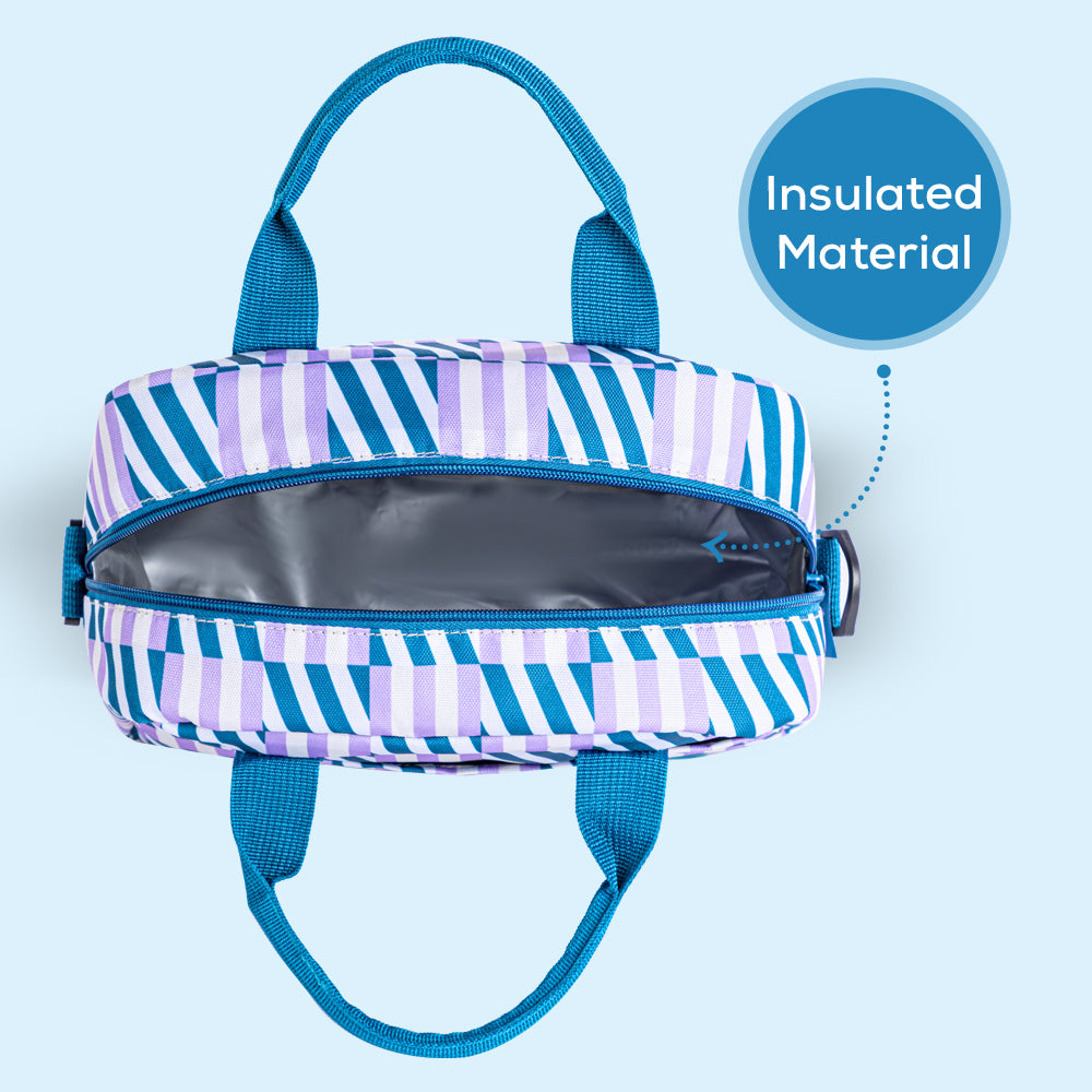 EAZY KIDS Stripes Lunch Bag - Blue