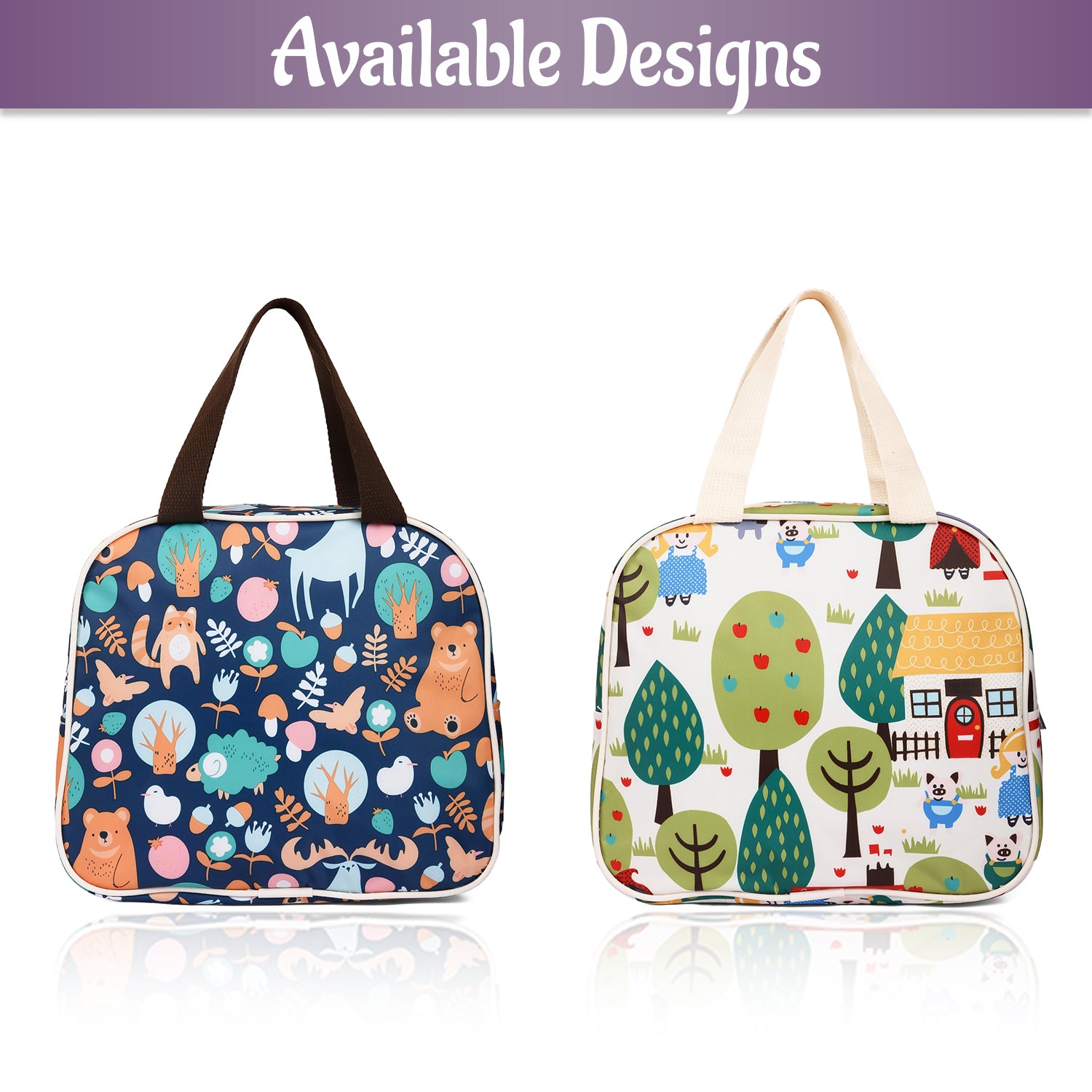 EAZY KIDS Panda Lunch Bag - Blue