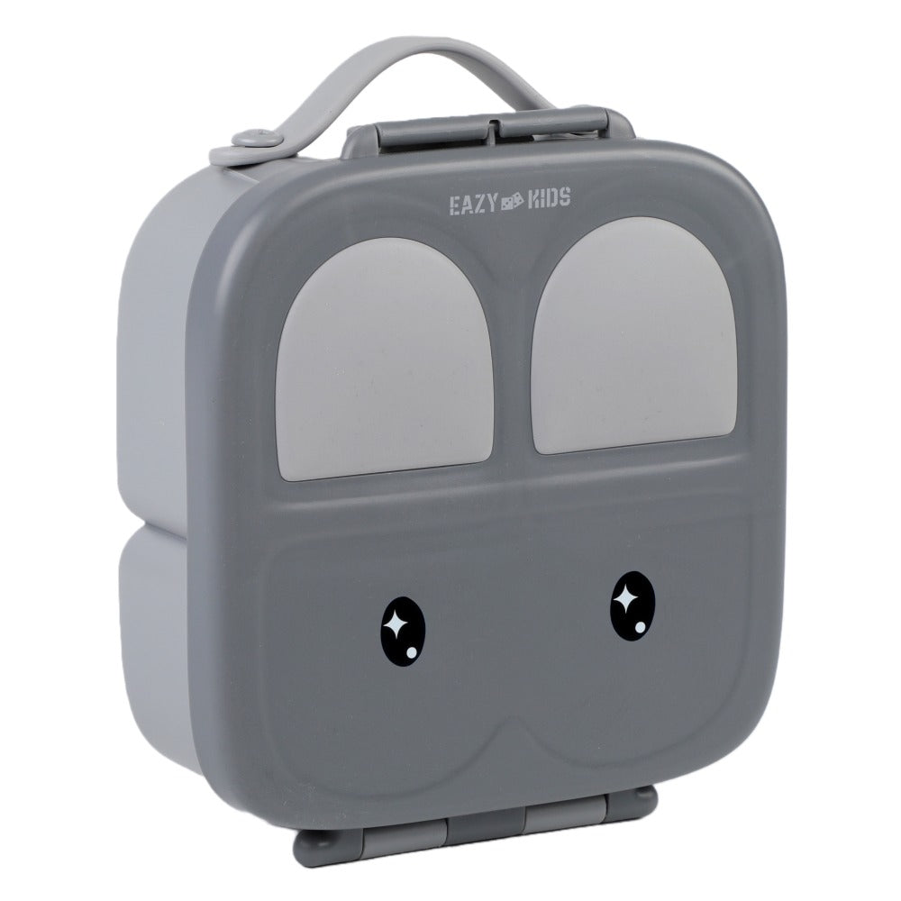 EAZY KIDS Bento Lunch Box w/handle - Grey