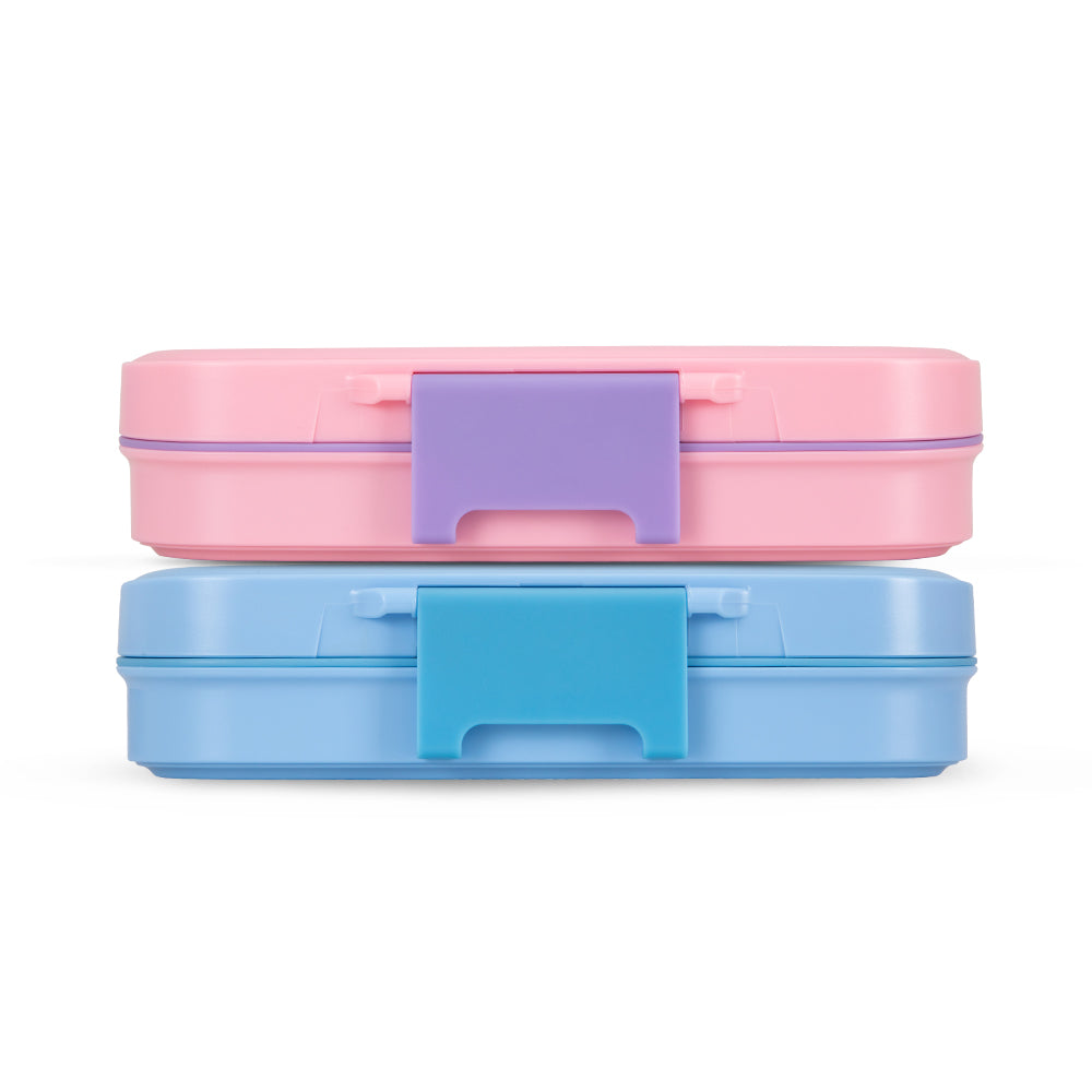 Eazy Kids Premium Stainless Steel Lunch Box 710ml – Leakproof 3-Compartment Lunch Box for Kids, Pink