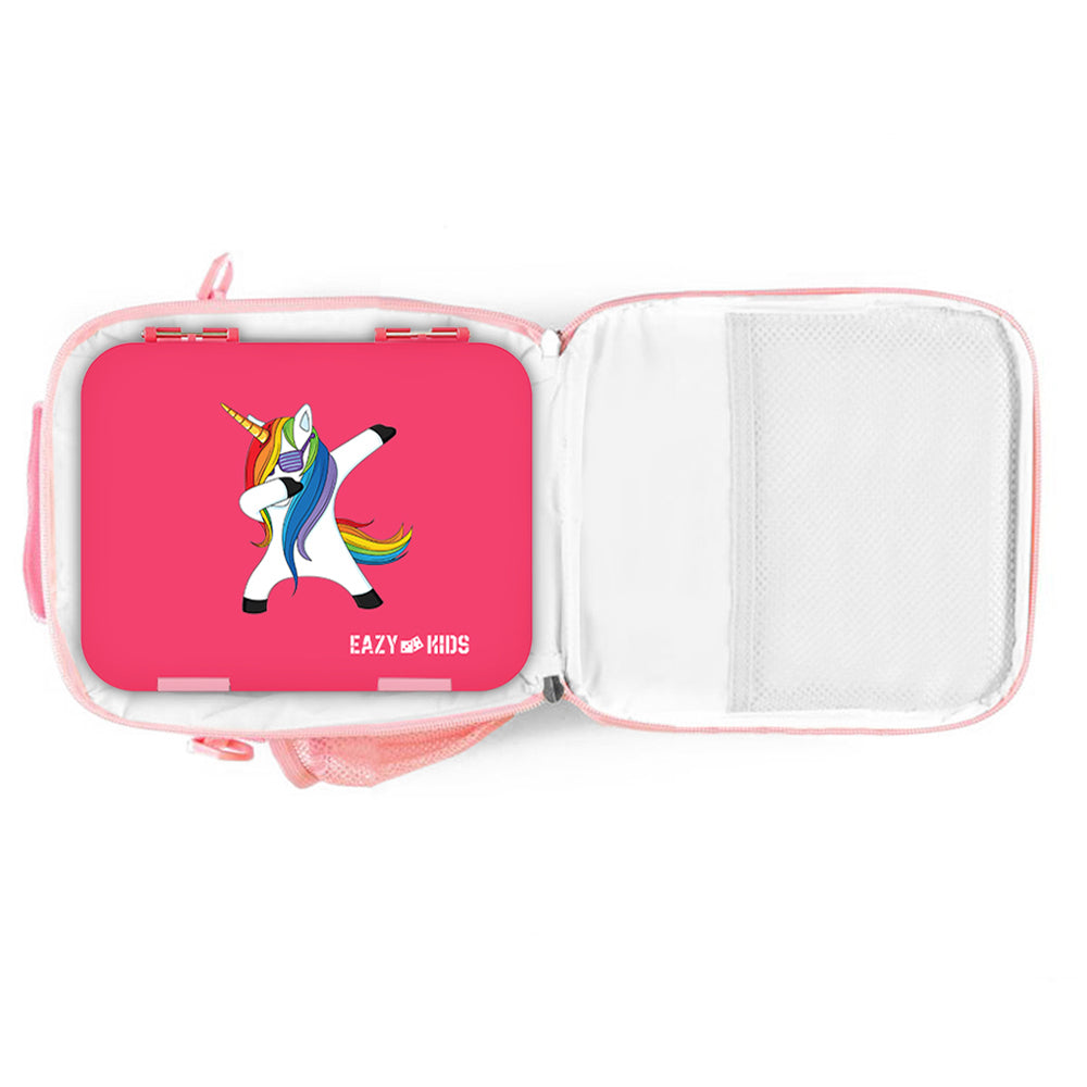 EAZY KIDS Bento Lunch Bag - Unicorn - Pink