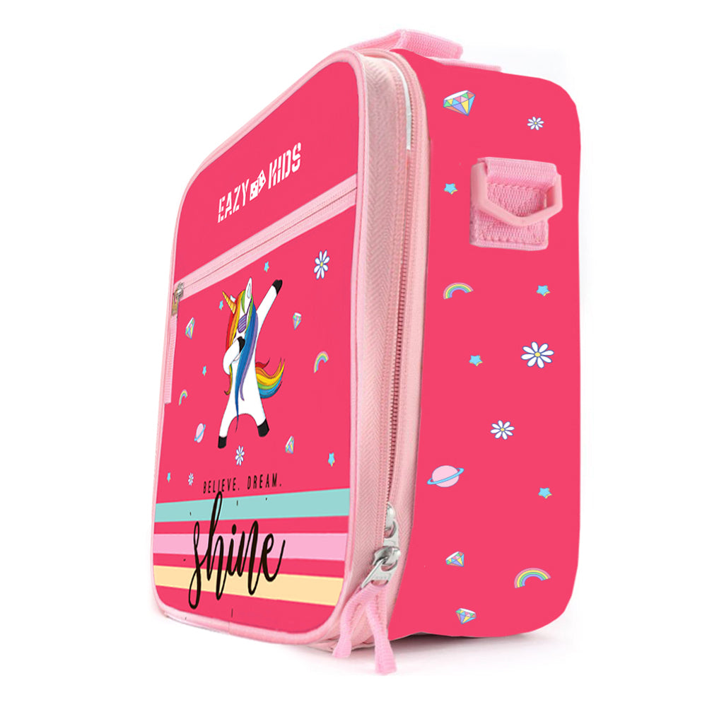 EAZY KIDS Bento Lunch Bag - Unicorn - Pink