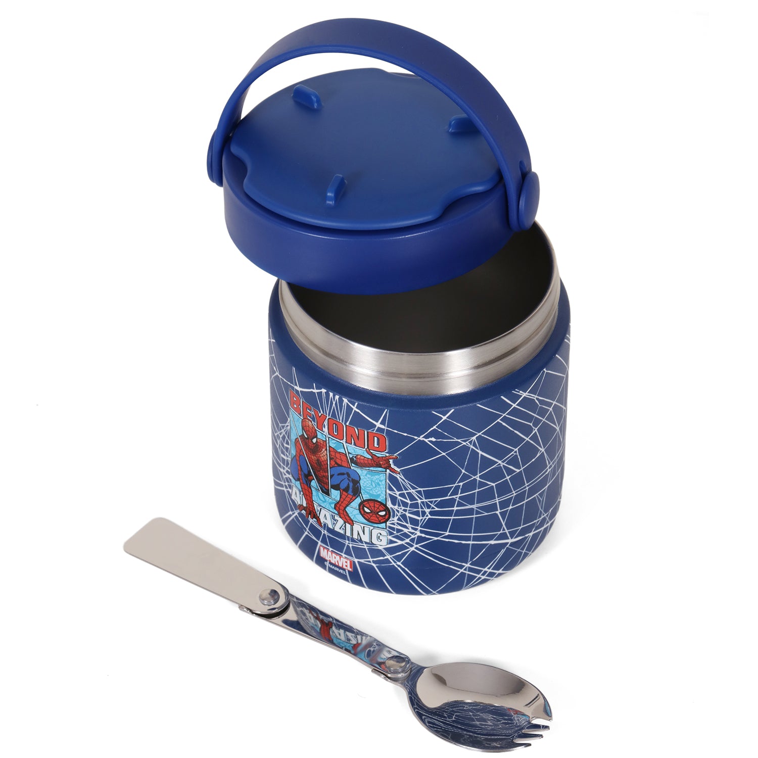 Marvel Beyond Amazing Spider - Man Stainless Steel Insulated Food Jar - Blue(350ml)