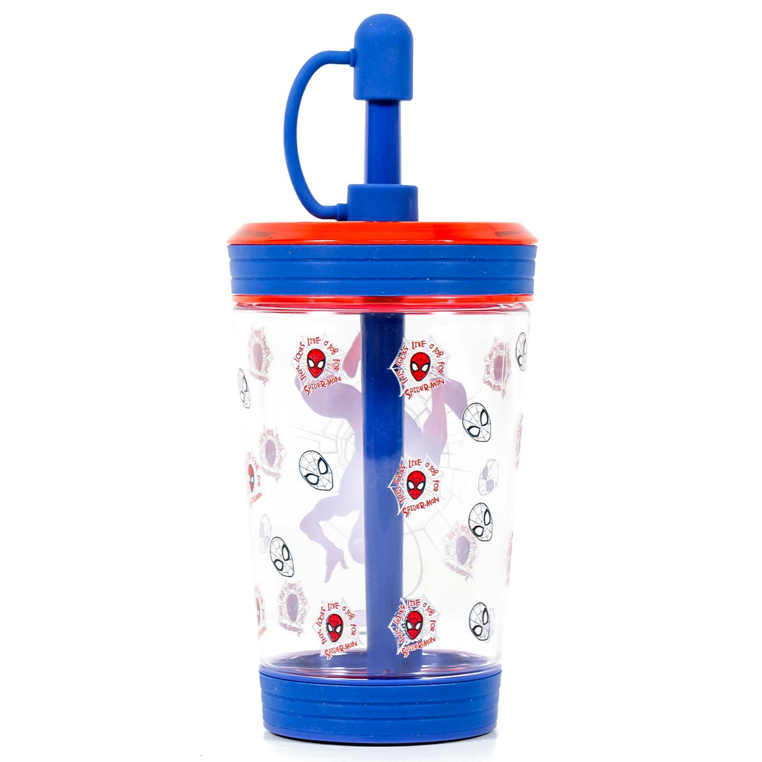 Marvel Beyond Amazing Spider - Man Tritan Sipper Tumbler Water Bottle W/Straw and Leash Lid - Blue(480ml)