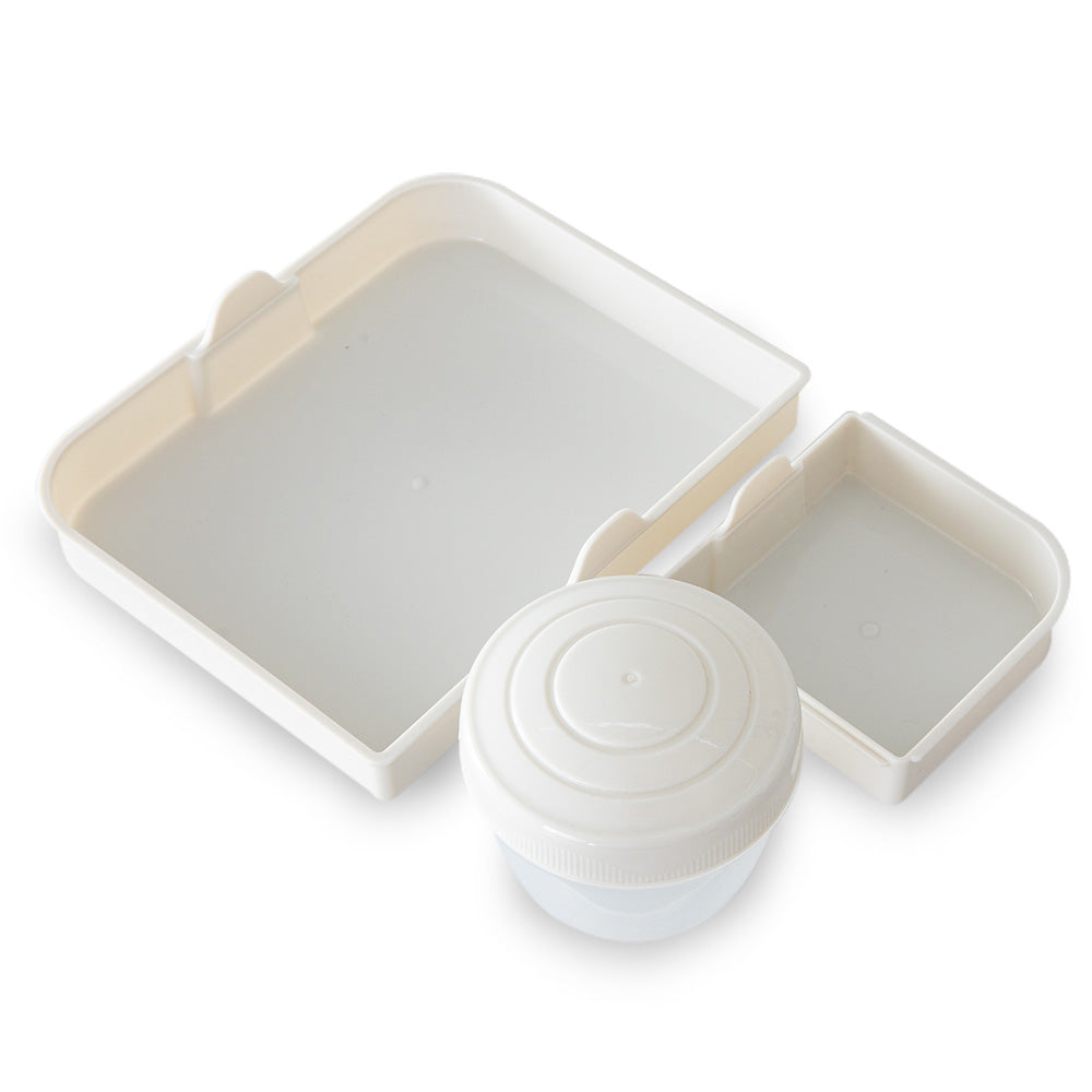 Eazy Kids 3/4/5 Compartment Convertible 1650ml Bento Lunch Box with 150ml Gravy Bowl - Grey