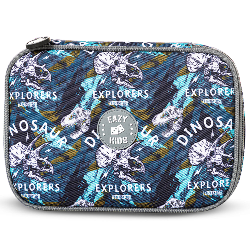 EAZY KIDS 18 inch Set of 3 Trolley Backpack w/Lunch Bag and Pencil Case-T Rex