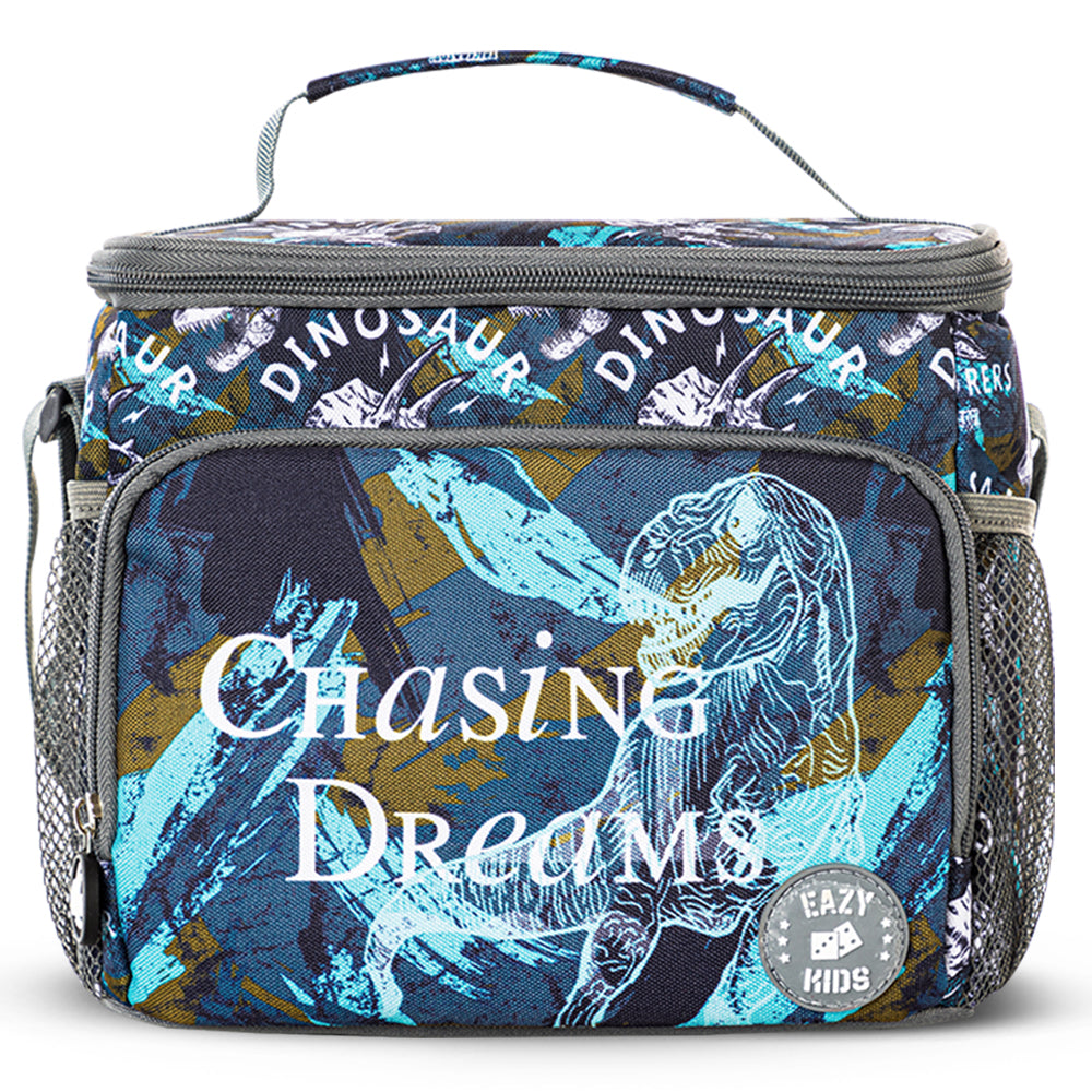 EAZY KIDS 18 inch Set of 3 Trolley Backpack w/Lunch Bag and Pencil Case-T Rex