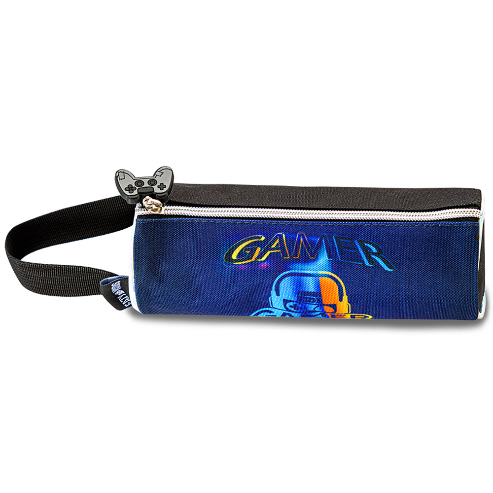 EAZY KIDS 18 inch 4-Wheel Trolley School Set w/Lunch Bag and Pencil case – Gamer Edition