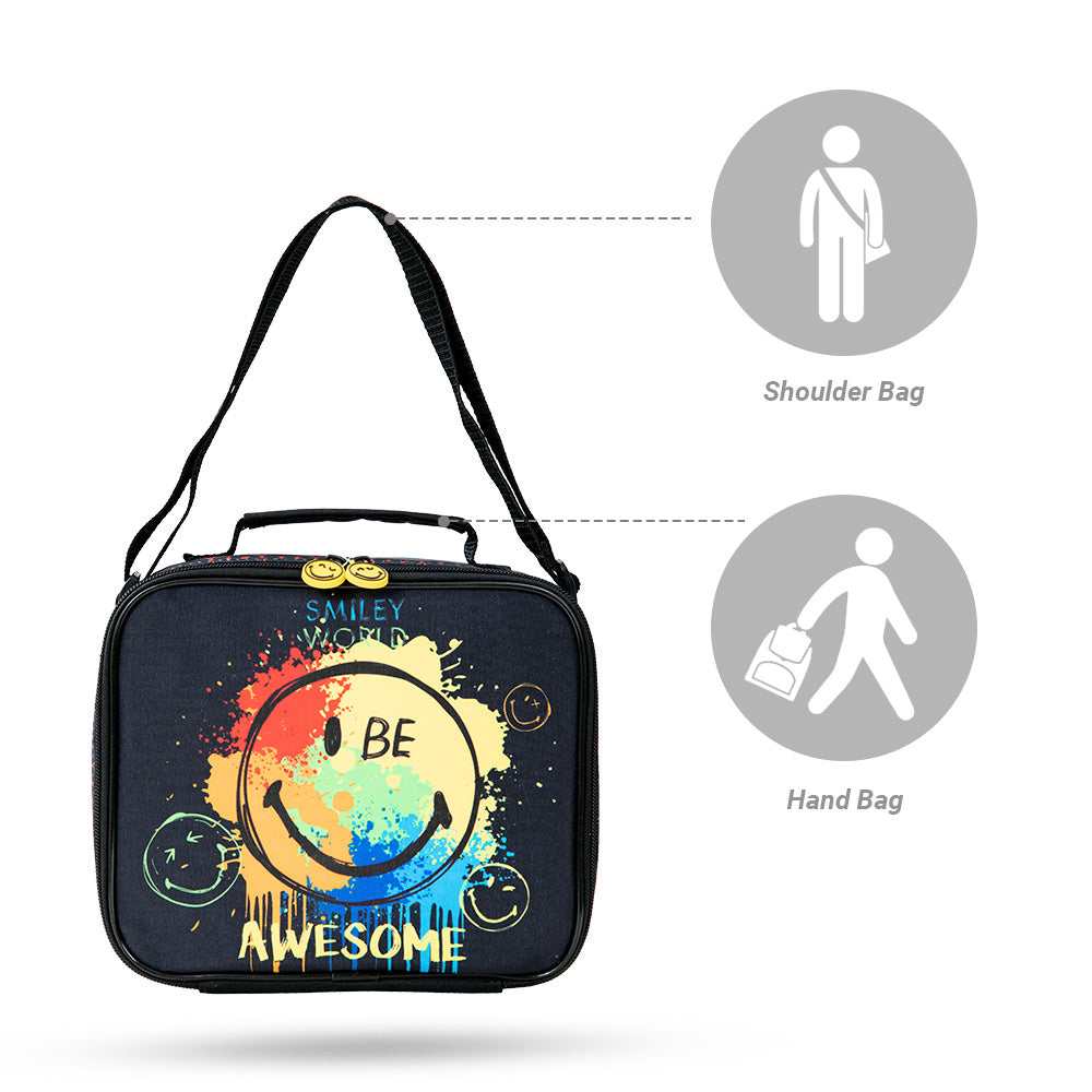 مجموعة من 3 حقائب مدرسية من إيزي كيدز، مقاس 17 بوصة، مع حقيبة غداء وحافظة أقلام رائعة - لون أسود