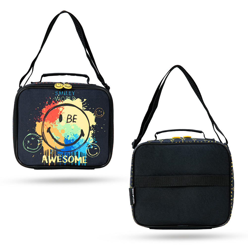 مجموعة من 3 حقائب مدرسية من إيزي كيدز، مقاس 17 بوصة، مع حقيبة غداء وحافظة أقلام رائعة - لون أسود