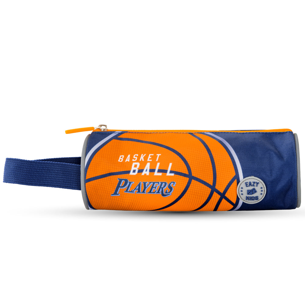EAZY KIDS 18 inch Set of 3 Backpack w/Lunch Bag and Pencil Case - Basket Ball