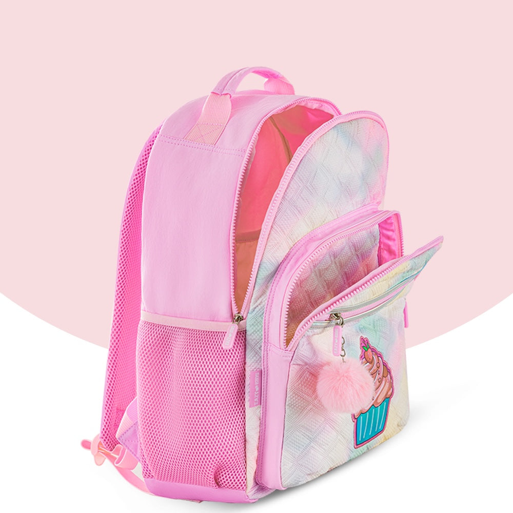 EAZY KIDS 17 inch Set of 3 Backpack w/Lunch Bag and Pencil Case - Sugar Pop Pink