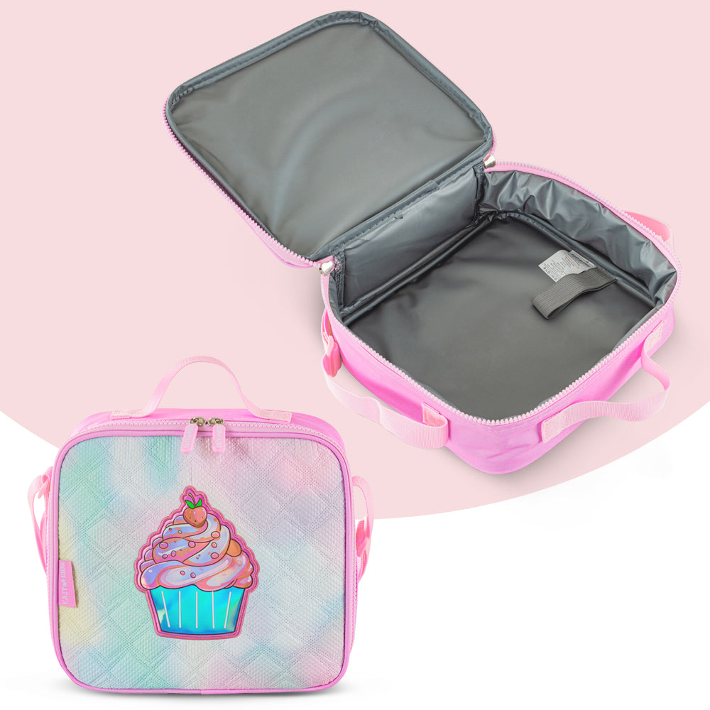 EAZY KIDS 17 inch Set of 3 Backpack w/Lunch Bag and Pencil Case - Sugar Pop Pink