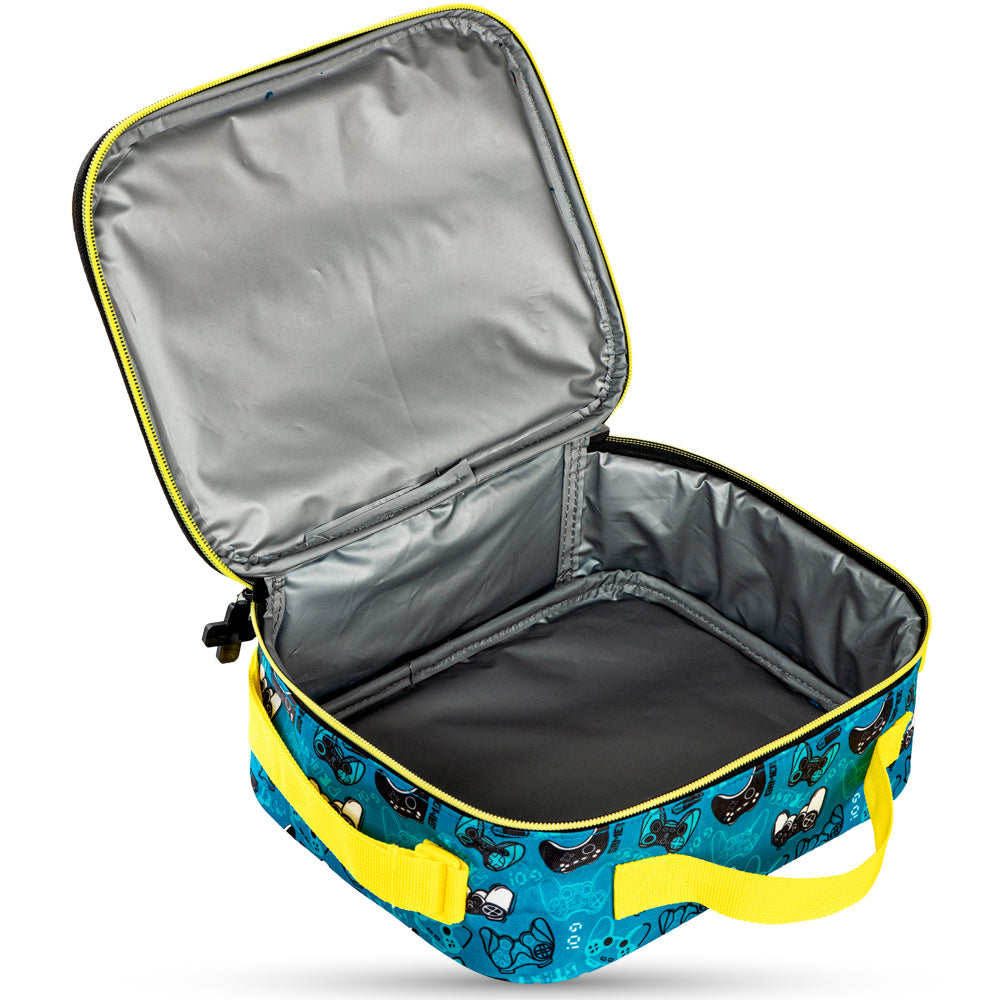 EAZY KIDS 16 inch Set of 3 Backpack w/Lunch Bag and Pencil Case - Gaming