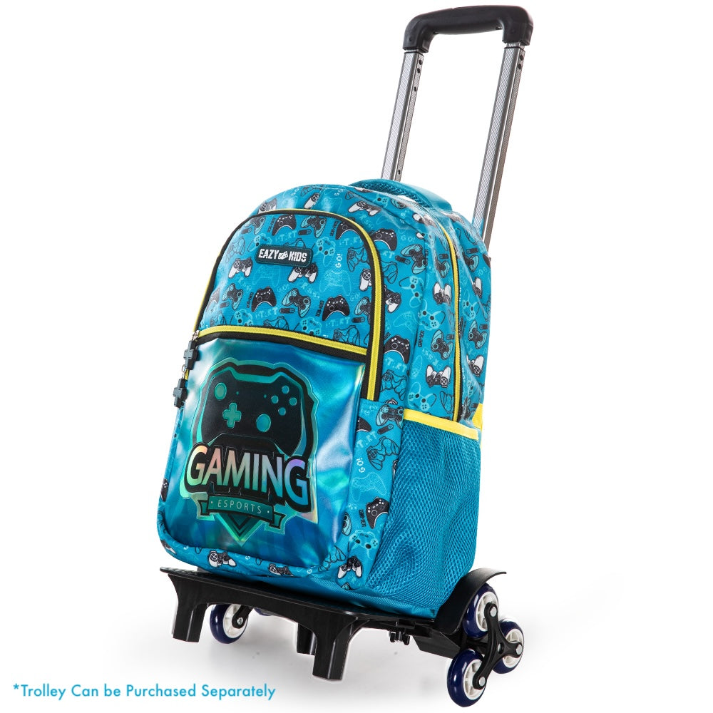 EAZY KIDS 16 inch Set of 3 Backpack w/Lunch Bag and Pencil Case - Gaming