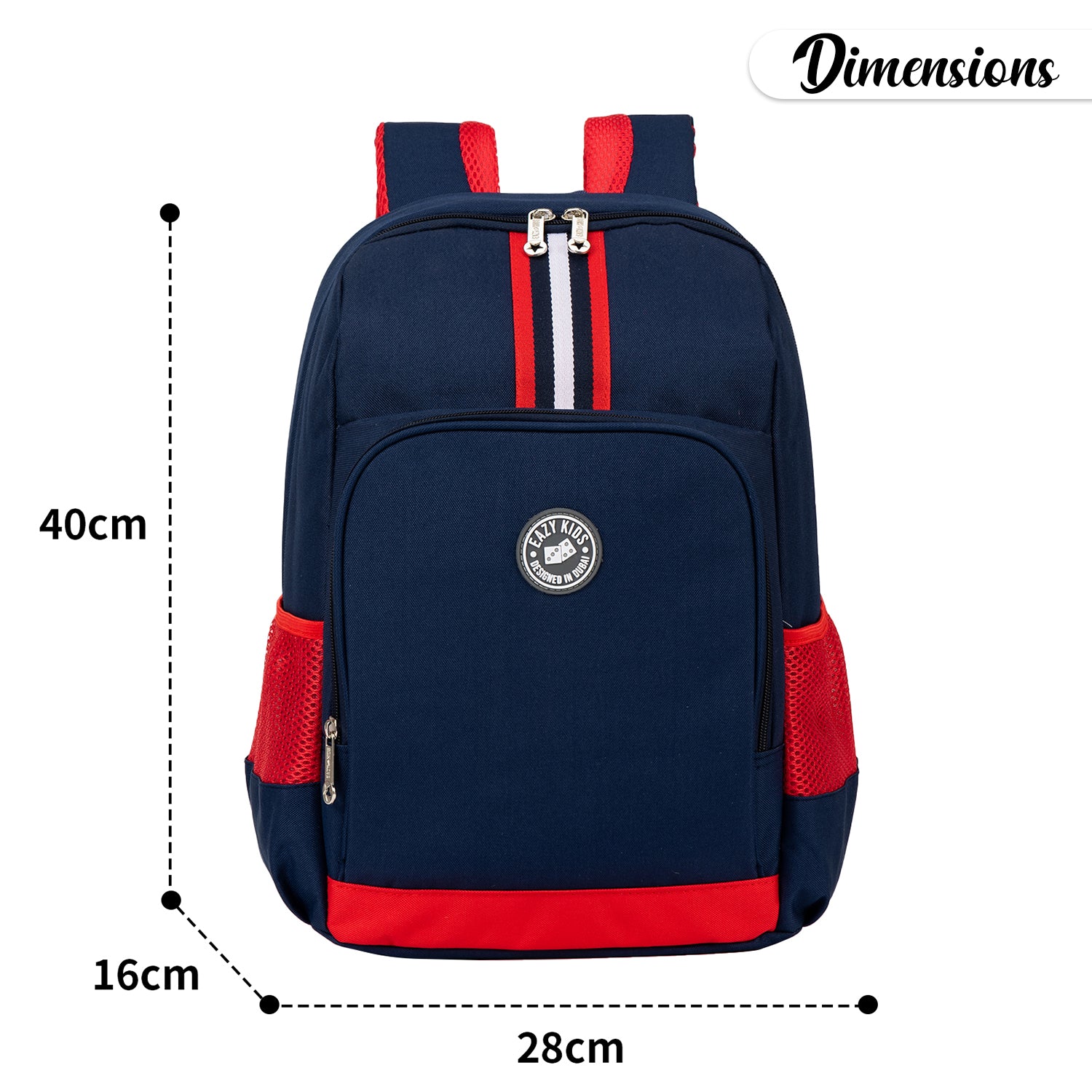EAZY KIDS - Back to School - 16 inch Hero School Backpack - Blue