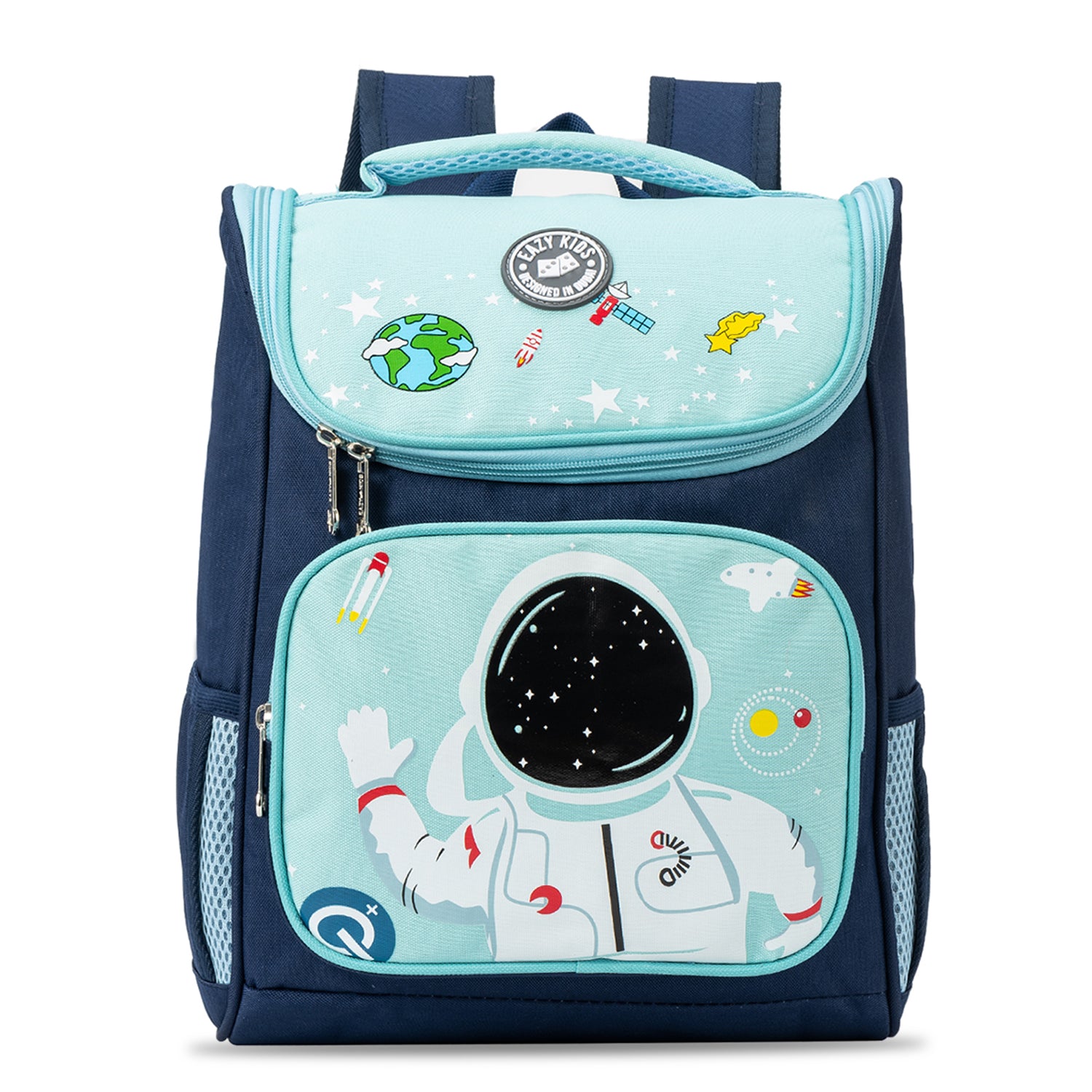 EAZY KIDS - Back to School - 16 inch Astronaut Space School Backpack - Blue