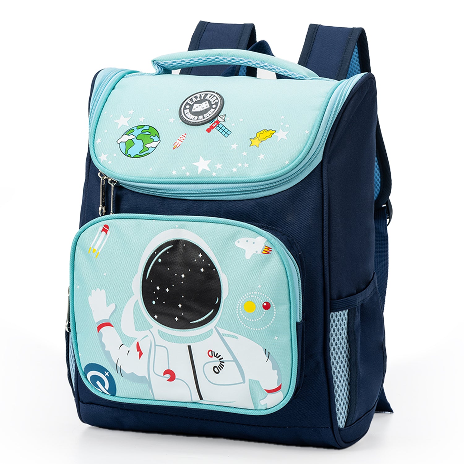 EAZY KIDS - Back to School - 16 inch Astronaut Space School Backpack - Blue
