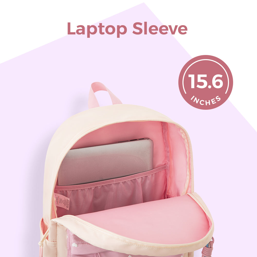 Eazy Kids 16.5” School Backpack with Laptop Compartment – Lightweight Design, Blush Rush