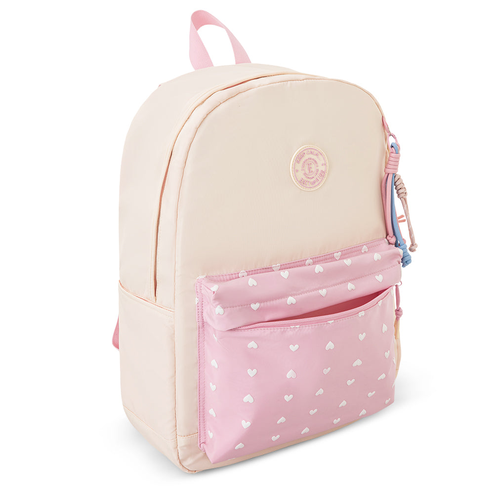 Eazy Kids Personalized 16.5” School Backpack with Laptop Compartment – Lightweight Design, Blush Rush