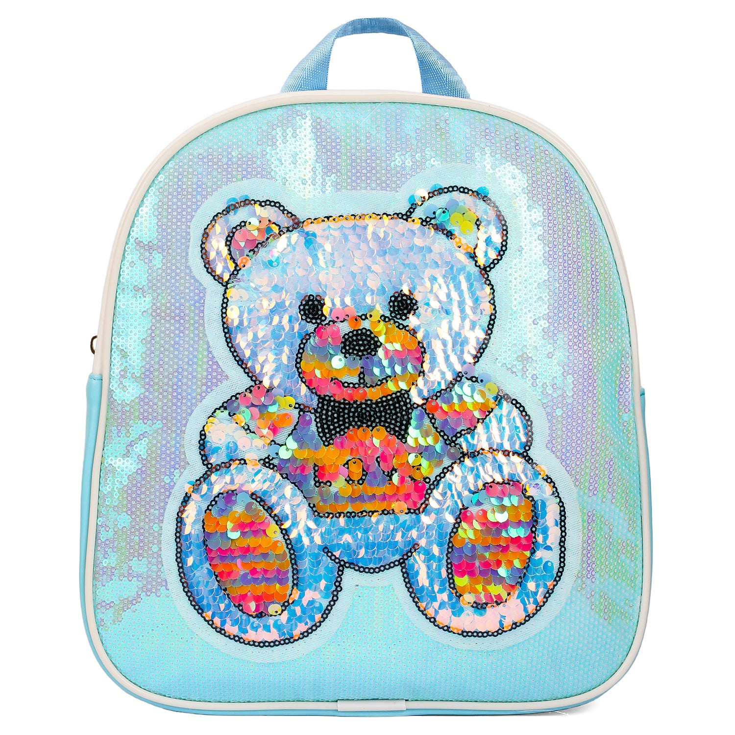 EAZY KIDS - Sequin School Backpack - Teddy Green