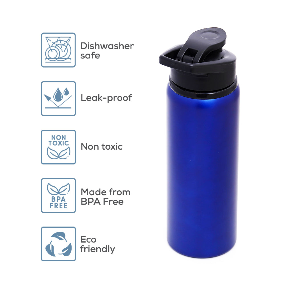 EAZY KIDS Stainless Steel Sports Water Bottle - Blue, 700ml