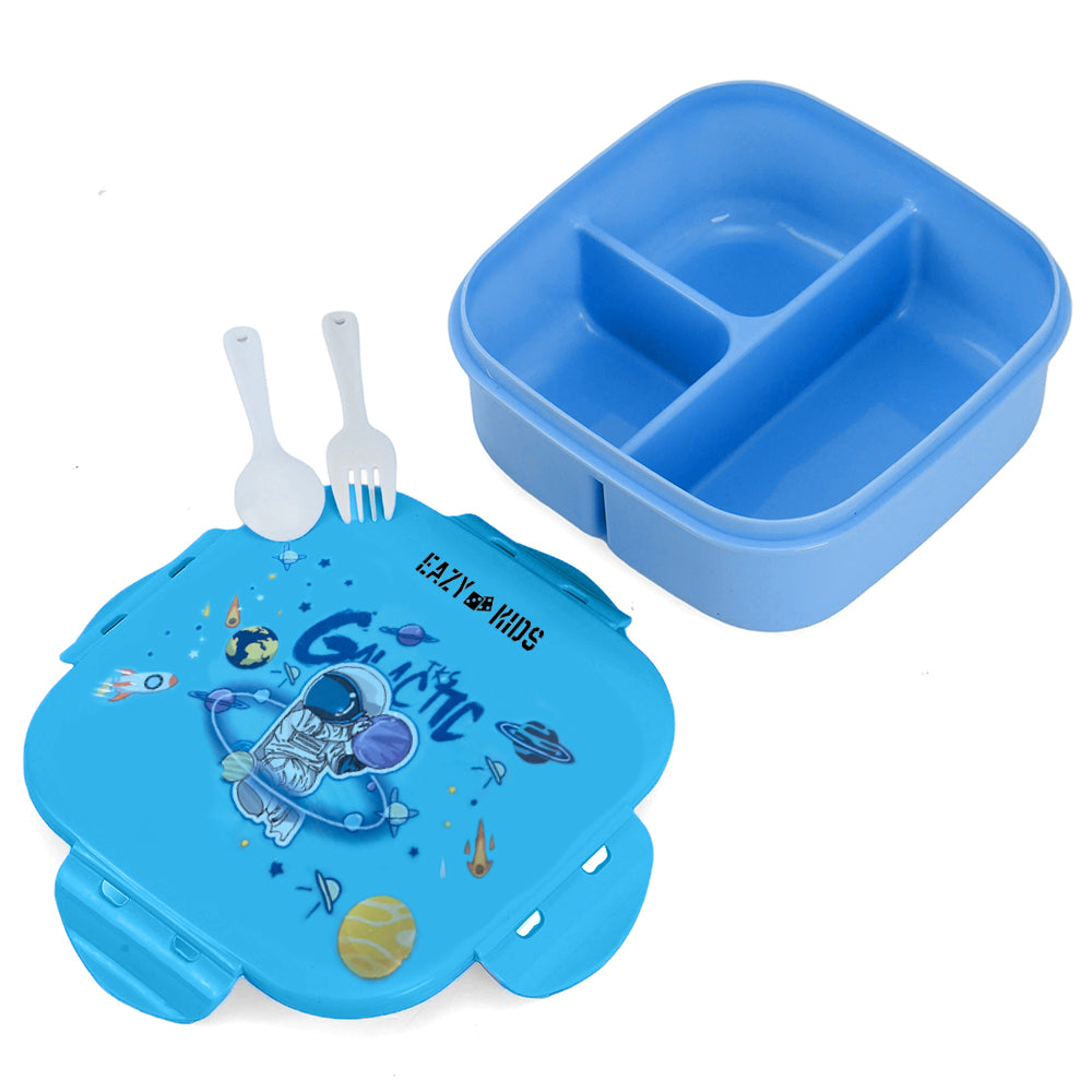 EAZY KIDS Square 1000ml Bento Lunch Box - Astronaut Blue