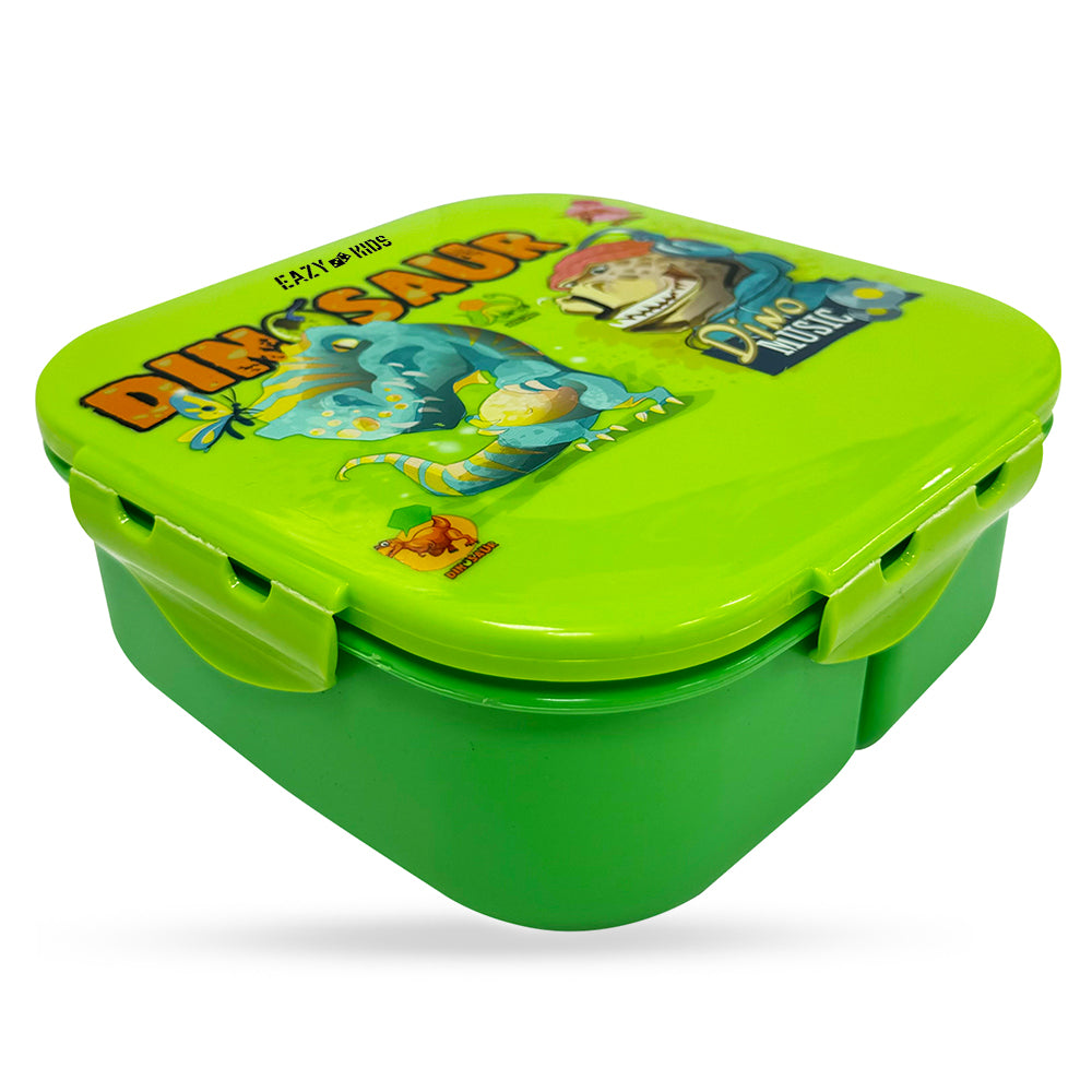 EAZY KIDS Square 1000ml Bento Lunch Box Dino - Green