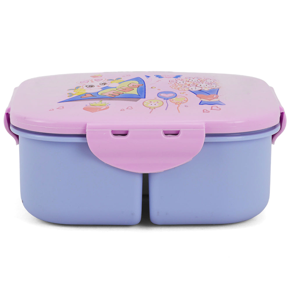 EAZY KIDS Square 1000ml Bento Lunch Box - Love Pink