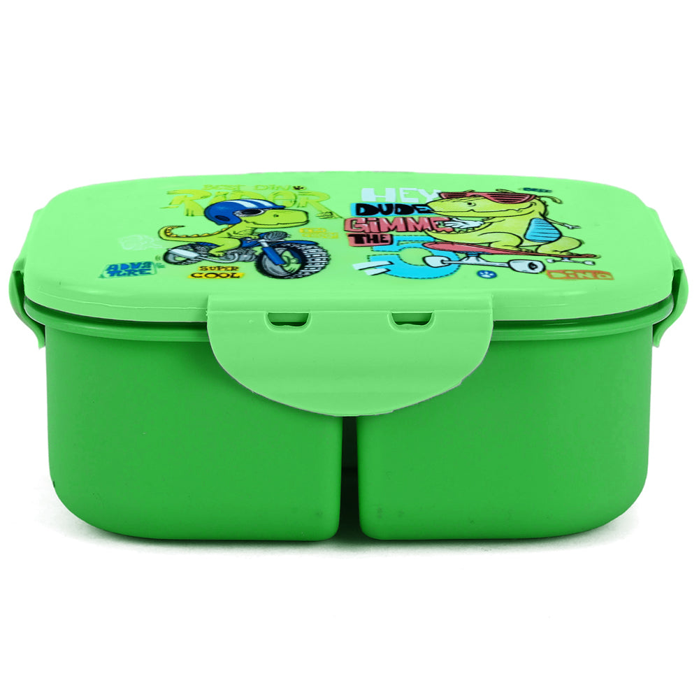 EAZY KIDS Square 1000ml Bento Lunch Box T-Rex - Green