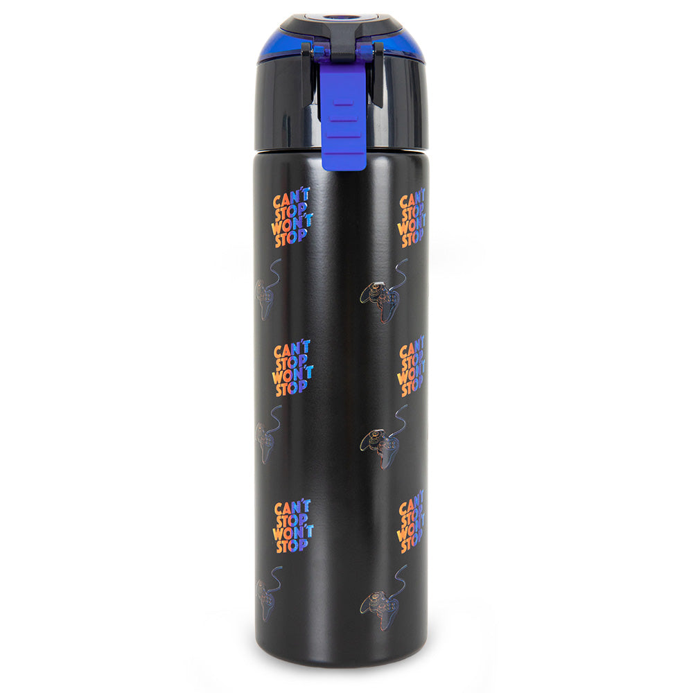 Eazy Kids Personalized - Insulated Stainless Steel Water Bottle w/Spray , Gamer 640ml Black